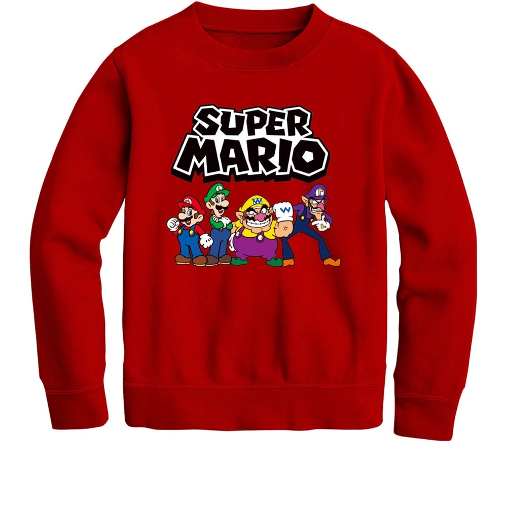 Super Mario Boys Long Sleeve Graphic Sweatshirt